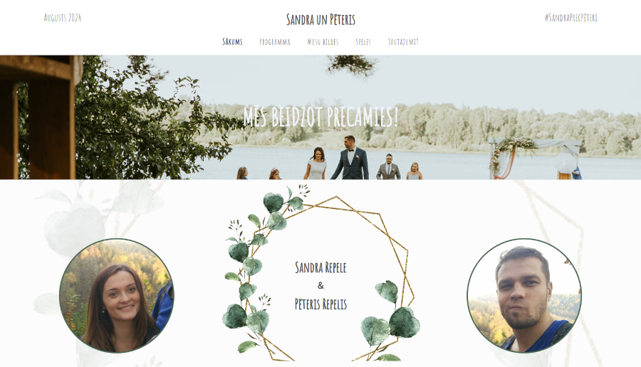 Wedding website Preview