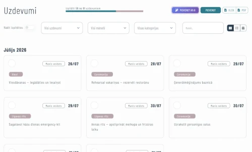Wedding Tasks Screenshot