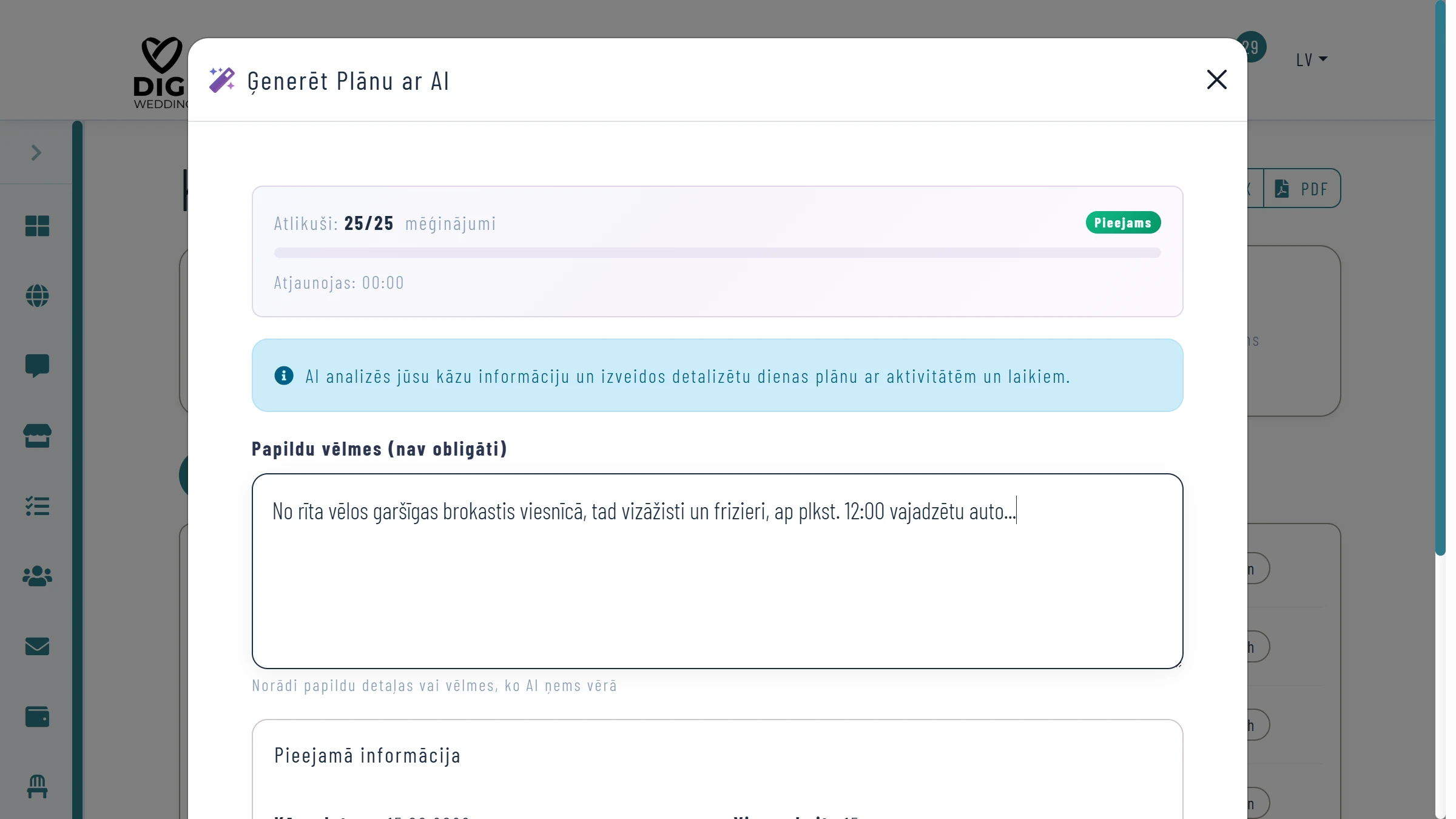 Apraksti savas kāzas