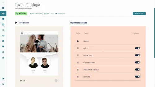 Wedding website story