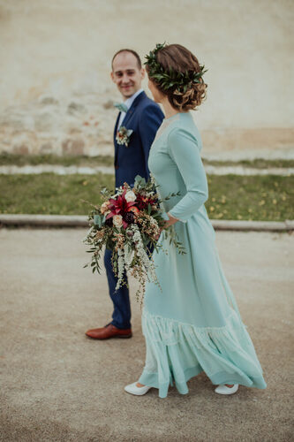 Līgavas pušķis un galvas rota