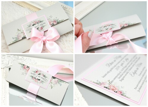 Kāzu ielūgumi BOHEMIAN 150X80 BABY PINK