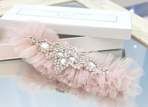 Kājas mežģīne  BLUSH LOGAN KEEPSAKE GARTER