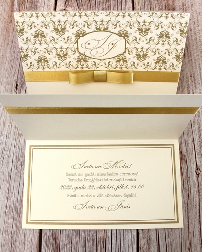 Kāzu ielūgumi VIGNETTE 180X200 GOLD LEAF