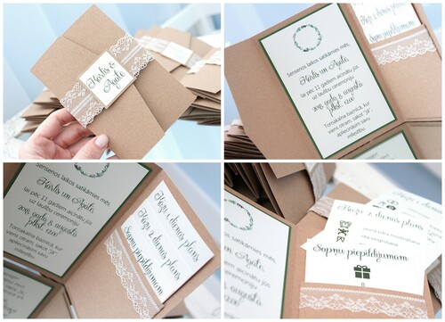 Kāzu ielūgumi WITH LOVE 100X150 RUSTIC