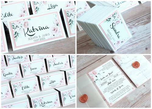 Galda kartes ALL SEASONS 85X50 BLUSH PINK ROSES