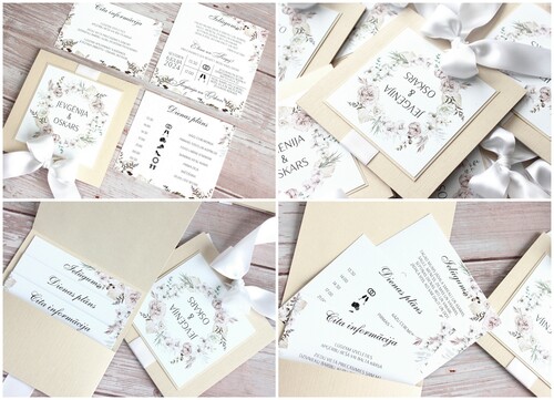 Kāzu ielūgumi MOSAIC 120X120 BOHO