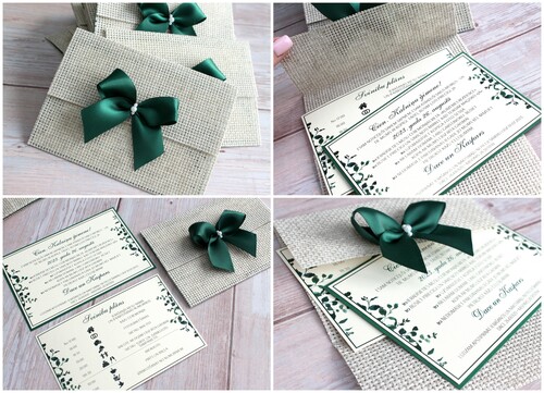 Kāzu ielūgumi TRUE TO NATURE 160X110 GREENERY