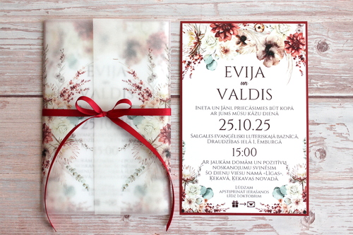 Kāzu ielūgumi MEADOW 120x180 VELVET AUTUMN