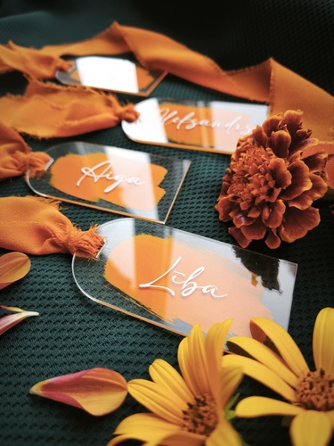 Organiskā stikla galda kartes kāzām